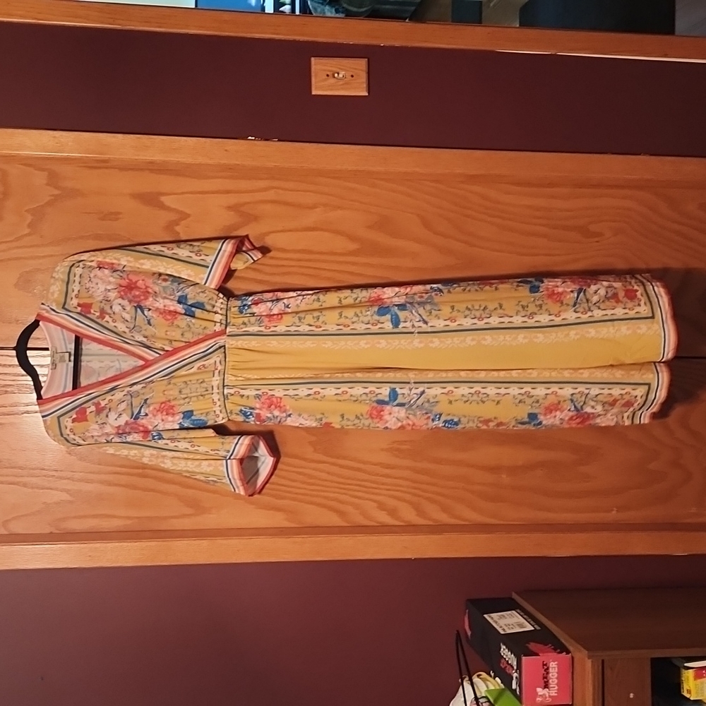 Wide leg patterned jumpsuit